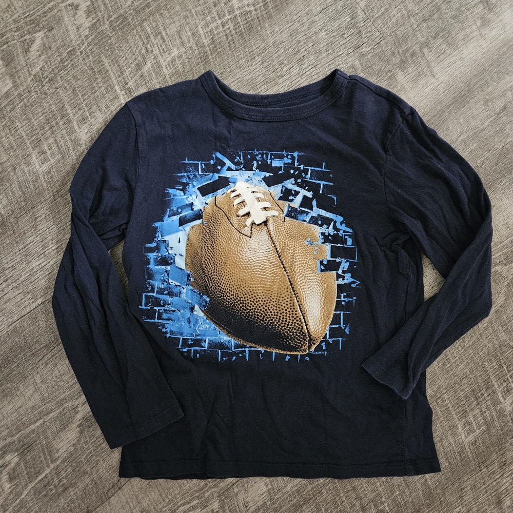 The Children's Place Navy Blue Football Graphic Long Sleeve Tee